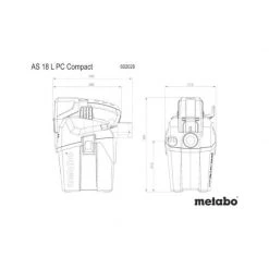 Aspirateur De Chantier METABO Aspirateur AS 18 L PC Compact Solo -602028850 -Atelier Chantier Soldes metabo aspirateur as 18 l pc compact solo 602028850 2