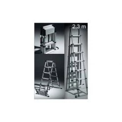 Echelle Télescopique & Escabeau TELESTEPS échelle Télescopique Combi 2,3 M - 60623 -Atelier Chantier Soldes telesteps echelle telescopique combi 23 m 60623 2